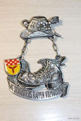 Большой, тяжёлый, памятный знак, 1984 года, клеймо, Германия.