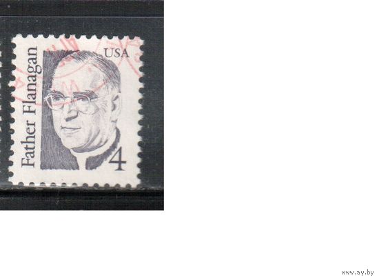США-1986, (Мих.1842),  гаш., Стандарт, Личности, Педагог (одиночка),