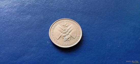 1 лит 1999 год Литва Балтийский путь (Состояние на фото)