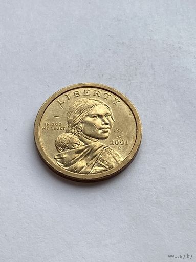 1 доллар США 2001 г., Сакагавея, США