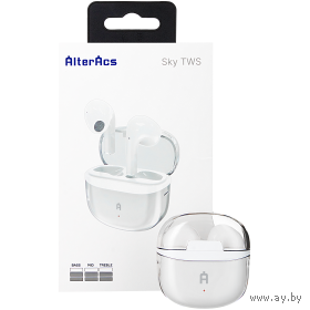 Наушники беспроводные с микрофоном AlterAcs Sky TWS, USB Type-C. Bluetooth5.0/Голосовой помощник/Дальность 20m/Шумоподавление/Частотный диапазон 30Гц - 16кГц/Время воспроизведения 3 ч. Новые в упаковк