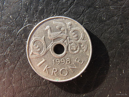 Норвегия. 1 крона. 1998. С 20 копеек. Распродажа коллекции. Смотрите другие лоты.