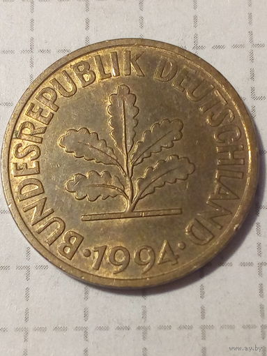 10 пфеннигов ФРГ 1994 год D