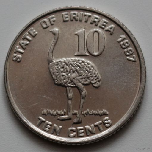 Эритрея, 10 центов, 1997 год, UNC