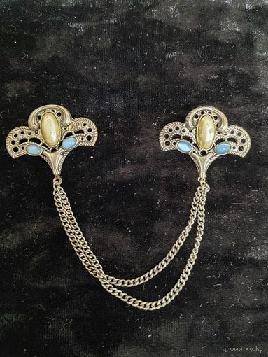 Брошь двойная Чехословакия СССР