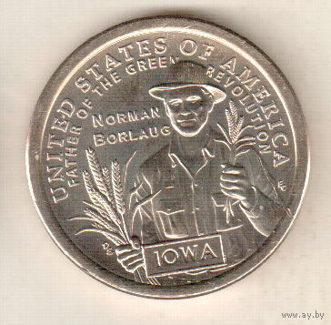 США доллар 2026 Инновации Норман Борлоуг, отец Зелёной революции штат Айова двор D
