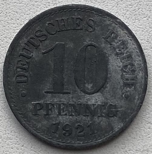 Германия 10 пфеннигов 1921 г.