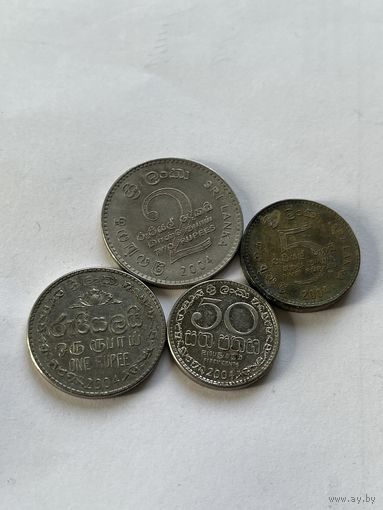 Шри-Ланка 4 монеты 2004