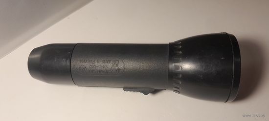 Фонарик с зарядкой от сети. Лампа накаливания, рабочий.