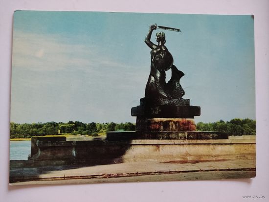 Чистая польская открытка с памятником в Варшаве, 1969г.