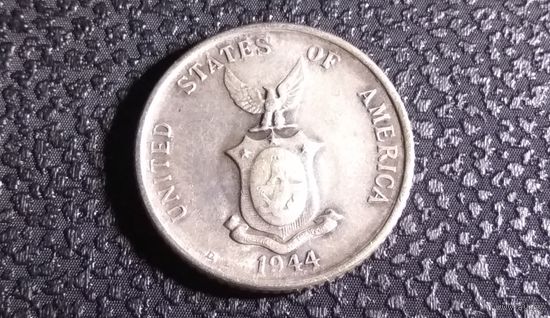 20 сентаво 1944. Филиппины. Администрация США. Серебро 0.750. Хорошая!