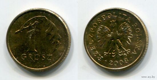 Польша. 1 грош (2008, aUNC)