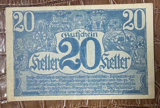 Геллеров Нотгельд Австрия, Линц 20 геллеров 1920 год