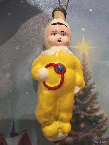 Елочная игрушка ребёнок с погремушкой