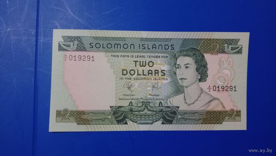 Соломоновы острова 2 доллара 1977
