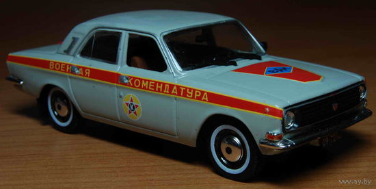 Модель автомобиля ГАЗ-2410 "Волга" "комендатура" 1:43 (доработка из "автолегенд")