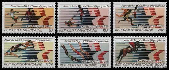 1982 Центральноафриканская Республика 852-857 Олимпийские игры 1984 года в Лос-Анджелесе 10,00 евро