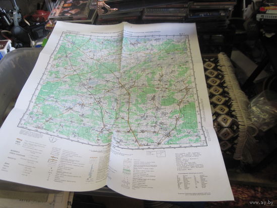 Камень-Каширский. Карта Белгеодезии 2000 г. Масштаб 1:200 000(1 см=2 км).