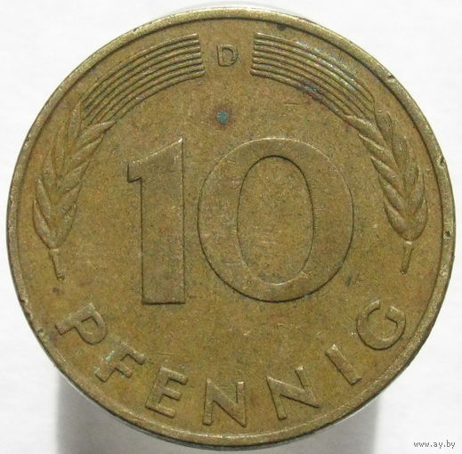ФРГ 10 пфеннигов 1976 D