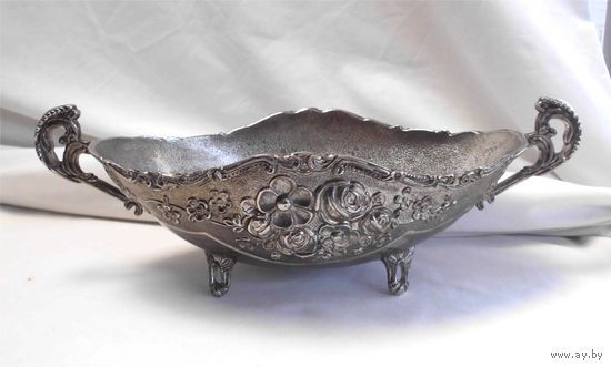 Конфетница Фруктовница Ладья Серебрение 05