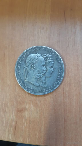 2 флорина 1879 Серебряная свадьба Франца Иосифа