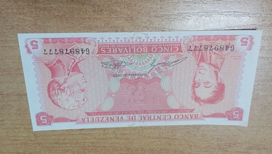 5 боливаров 1989 года Венесуэлы**78777