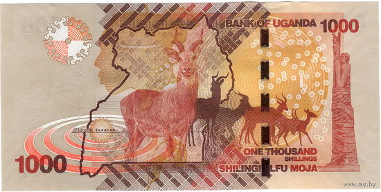Уганда, 1000 шиллингов, 2021 г., UNC