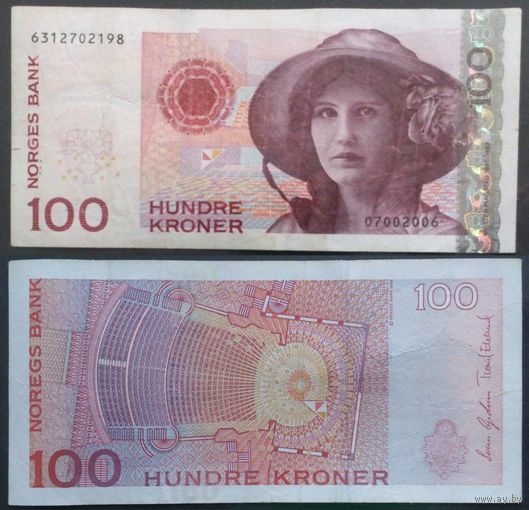 Норвегия. 100 крон (образца 2006 года, P49c)