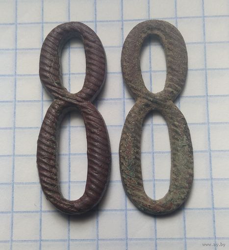 Накладные цифры 88 на погоны офицера РИА образца 1911года