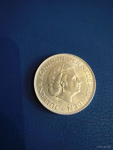2 1/2 ГУЛЬДЕНА 1966 НИДЕРЛАНДЫ! НЕЧАСТЫЕ! БЛЕСК! ШИК! СЕРЕБРО!
