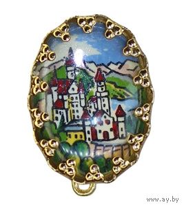 Германия. Миниатюрная живопись с изображением архитектурного ансамбля