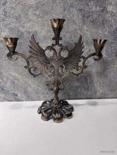 С РУБЛЯ БЕЗ МЦ!! Канделябр Двуглавый орёл