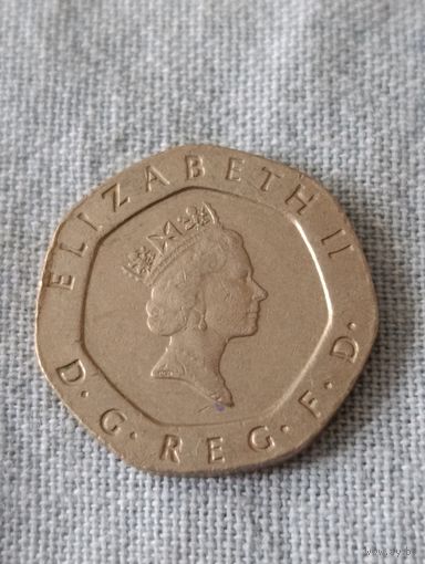 Великобритания. 20 пенсов 1990 года. (4)
