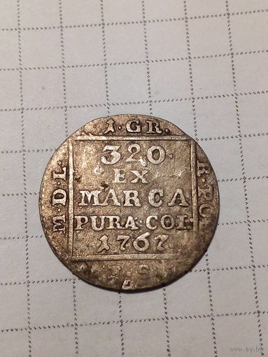 1 грош ВКЛ и Речь Посполитая 1767 год.