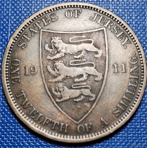 Джерси 1/12 шиллинга 1911 г.
