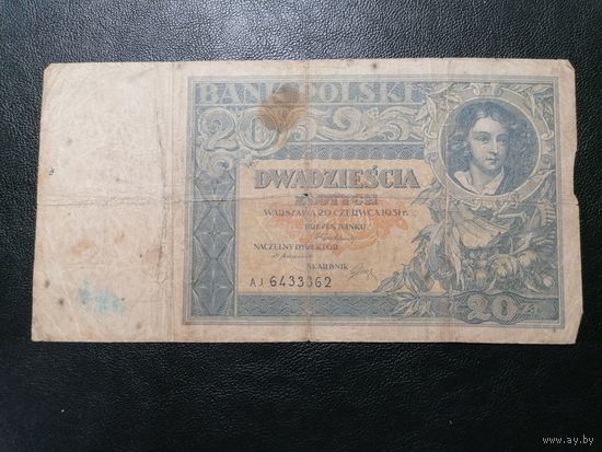 Польша 20 злотых 1931