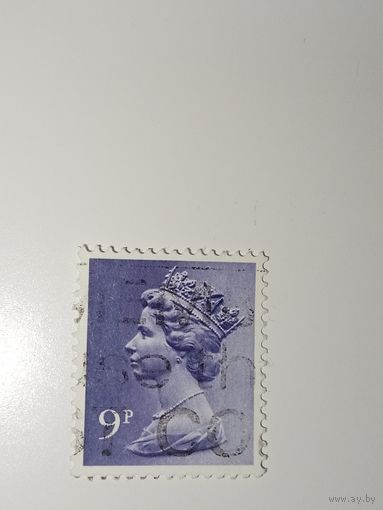 Великобритания 1971 Профиль королевы Елизаветы II, созданный на основе скульптуры Арнольда Машина