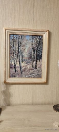 Зимний пейзаж.масло.54х44см.