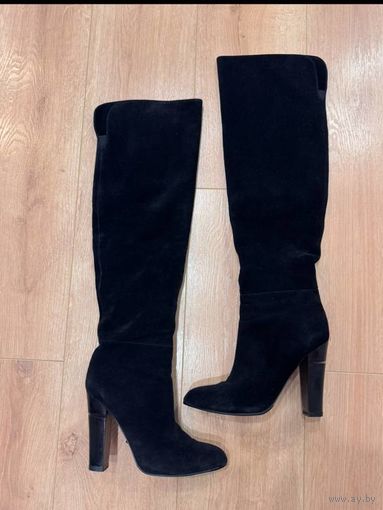 Сапоги ботфорты замша