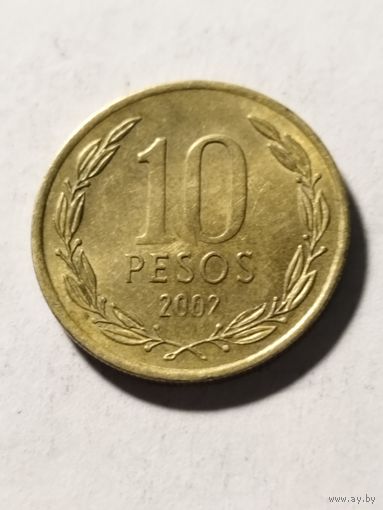 Чили 10 песо 2002
