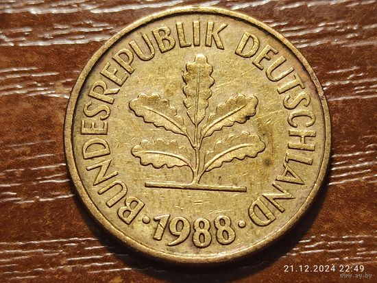 Германия 5 пфеннигов 1988 F