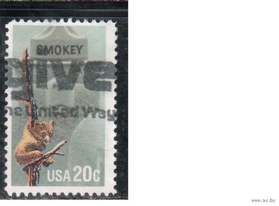 США-1984, (Мих.1705) , гаш., Фауна (одиночка),(2)