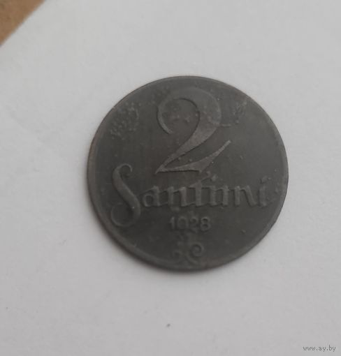 2 сантима 1928 года