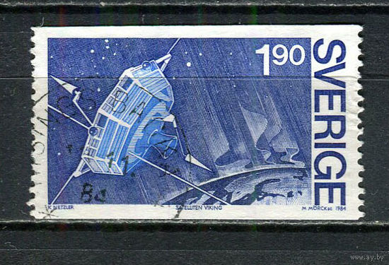 Швеция - 1984 - Космос 1,90Kr - [Mi.1305] - 1 марка. Гашеная.  (LOT Gh37)-T3P14