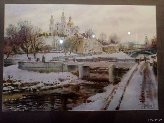 Ризо "Успенский собор" акварель бумага, 40х30см без рамы
