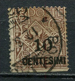 Королевство Италия - 1923/1927 - Надпечатка новых номиналов 10C на 1C - [Mi.167] - 1 марка. Гашеная.  (Лот 54EL)-T2P18