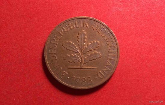 2 пфеннига 1983 J. Германия.
