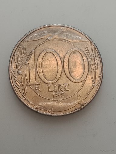 Италия 100 лир 1998 года .