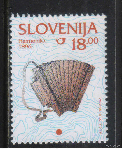 Словения 1999 Культурное наследие Аккордеон Антона Марковича 1896 Стандарт #280*