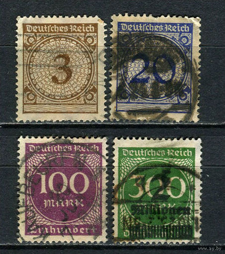 Рейх (Веймарская республика) - 1923 - Цифры - 4 марки. Гашеные.  (Лот 16HS)-TG3P11